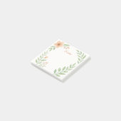Personalized Watercolor Botanical Sticky Notes Post-it Klebezettel (angewinkelt)