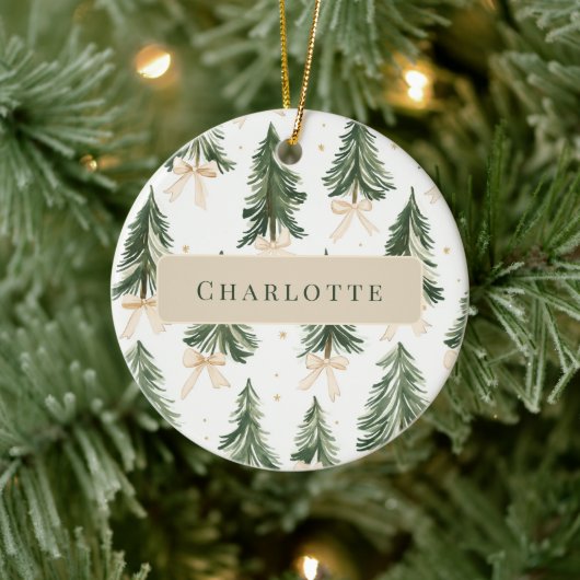 Personalized Watercolor Christmas Tree Ornament (Baum)