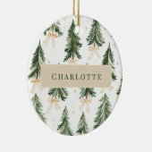 Personalized Watercolor Christmas Tree Ornament (Rechts)