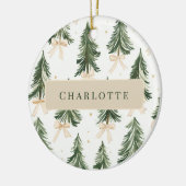 Personalized Watercolor Christmas Tree Ornament (Links)