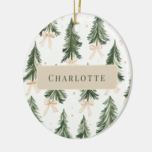 Personalized Watercolor Christmas Tree Ornament (Links)