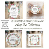 Personalized Watercolor Cookie Exchange Runder Aufkleber