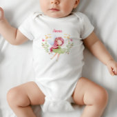 Personalized Watercolor Fairy Baby Girl Bodysuit  Baby Strampler