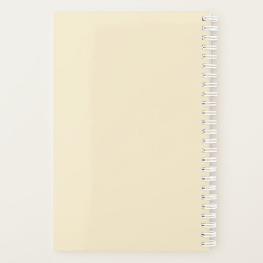 Personalized watercolor floral planer (Rückseite)