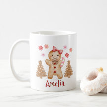 Personalized Watercolor Gingerbread Cookie 