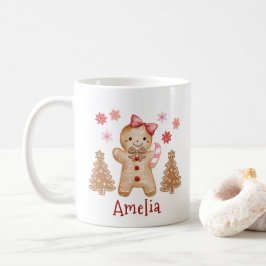 Personalized Watercolor Gingerbread Cookie Kaffeetasse