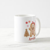 Personalized Watercolor Gingerbread Cookie Kaffeetasse (VorderseiteRechts)