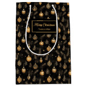 Personalized watercolor gold and black gift wrap mittlere geschenktüte (Vorderseite)