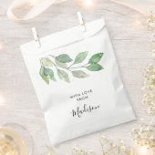 Personalized Watercolor Greenery Geschenktütchen (Ausgeschnitten)