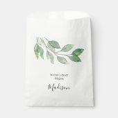 Personalized Watercolor Greenery Geschenktütchen (Vorderseite)