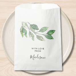 Personalized Watercolor Greenery Geschenktütchen