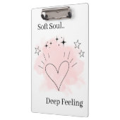 Personalized Watercolor Line Art Clipboard Klemmbrett (Links)