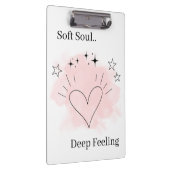 Personalized Watercolor Line Art Clipboard Klemmbrett (Rechts)