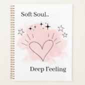 Personalized Watercolor Line Art Planner Notebook Planer (Vorderseite)