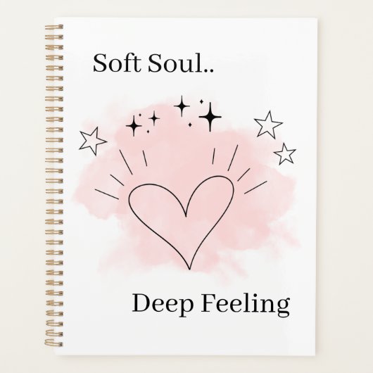 Personalized Watercolor Line Art Planner Notebook Planer (Vorderseite)