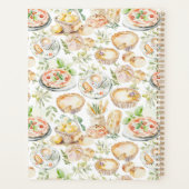 Personalized Watercolor Mediterranean Food Pattern Planer (Rückseite)