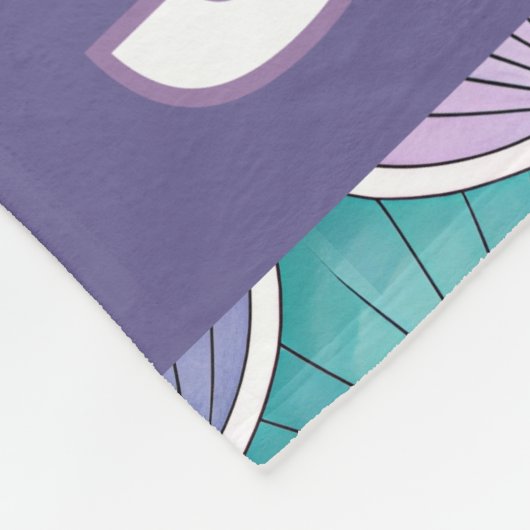Personalized Watercolor Mermaid Scales Fleecedecke (Ecke)