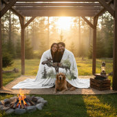 Personalized Watercolor Moose Travel Fleecedecke