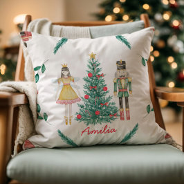 Personalized Watercolor Nutcracker Pillow Kissen