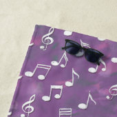 Personalized Watercolor Purple Music Note Strandtuch (Beispiel)