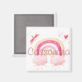Personalized watercolor rainbow magnet (Vorderseite/Rückseite)