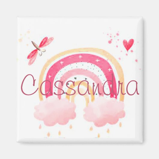 Personalized watercolor rainbow magnet (Vorne)