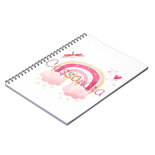 Personalized watercolor rainbow notizblock (Linke Seite)