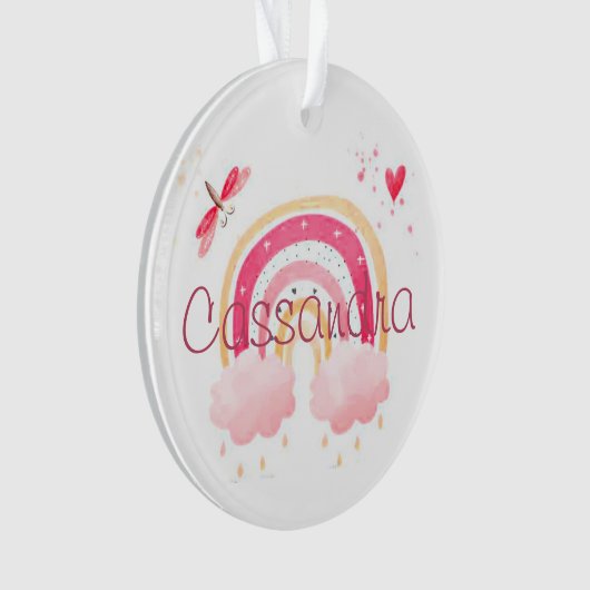 Personalized watercolor rainbow ornament (Vorderseite)