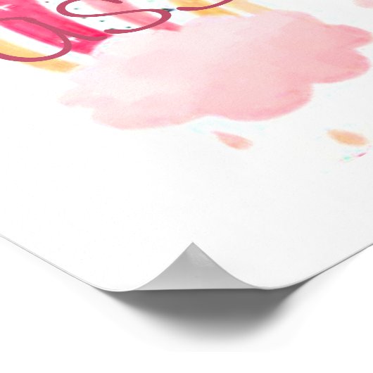 Personalized watercolor rainbow poster (Ecke)