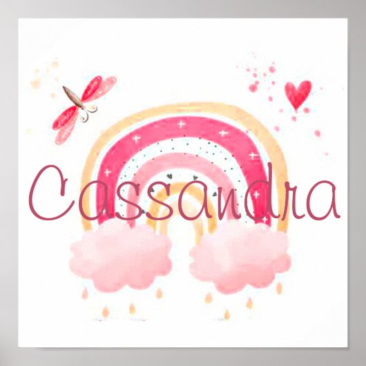 Personalized watercolor rainbow poster (Vorne)