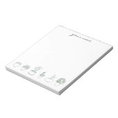 Personalized Watercolor Succulents Boho Notepad Notizblock (Rotiert)