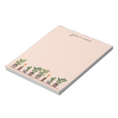Personalized Watercolor Succulents Boho Notepad Notizblock (Rotiert)