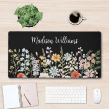 Personalized Watercolor Wild Flower Floral Elegant