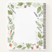 Personalized Watercolor Wild Herbs Recipe Book Notizblock (Rückseite)