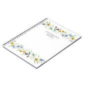Personalized Watercolor Wildflower Notizblock (Linke Seite)