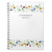 Personalized Watercolor Wildflower Notizblock (Vorderseite)