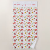 Personalized watermelon coquette  strandtuch (Vorderseite)