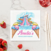 Personalized Waterpark Party Birthday Serviette (Beispiel)