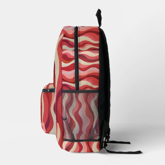 Personalized Wavy Stripe Backpack Bedruckter Rucksack (Rechts)