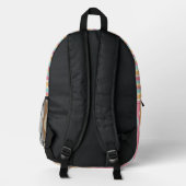 Personalized Wavy Stripe Backpack Bedruckter Rucksack (Rückseite)