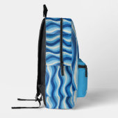 Personalized Wavy Stripe Backpack Bedruckter Rucksack (Links)
