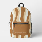 Personalized Wavy Stripe Backpack Bedruckter Rucksack (Vorderseite)