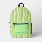 Personalized Wavy Stripe Backpack Bedruckter Rucksack (Vorderseite)