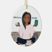 Personalized Wax Warmer Woman Ceramic Ornament (Rechts)