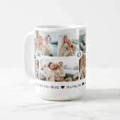 Personalized We Love You Mom Heart Photo Collage Kaffeetasse (Vorderseite Links)