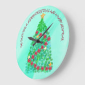 PERSONALIZED WE WISH YOU A MERRY CHRISTMAS GROßE WANDUHR (Winkel)