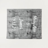 Personalized Wedding Backdrop Wood Background Wandteppich (Vorderseite (Horizontal))