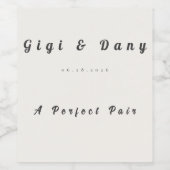 Personalized Wedding Bottle Label  Weinetikett (Einzelnes Label)