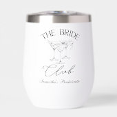 Personalized Wedding Bride Thermal Wine Tumbler (Vorderseite)