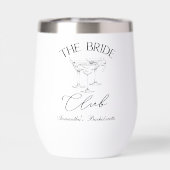  Personalized Wedding Bride Thermal Wine Tumbler (Rückseite)